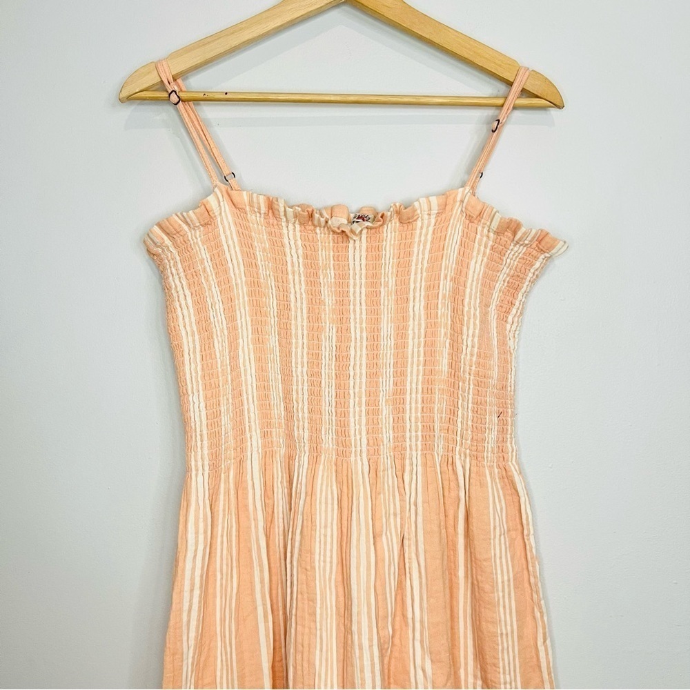 Faherrty Lakeview Cotton Gauze Sundress stripe smocked size medium - Picture 3 of 8
